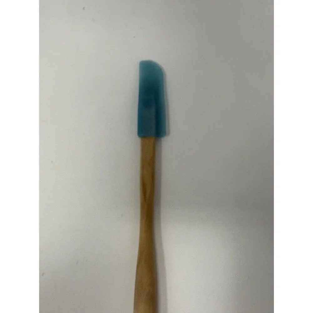 Le Creuset Silicone Spatula Set 2 Wooden Handle Baking Cooking Utensils